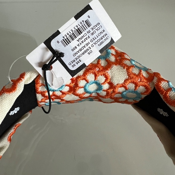 LELE SADOUGHI Marigold Embroidered Knotted Headband main image 7